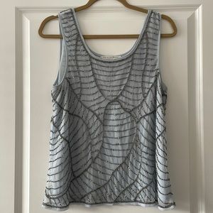 Sequin light blue top